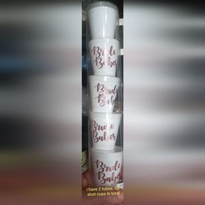 Bridal party shot plastic cups